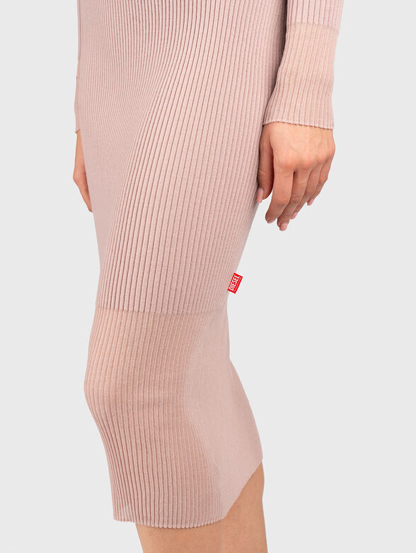 Wool dress with sheer effect - 4