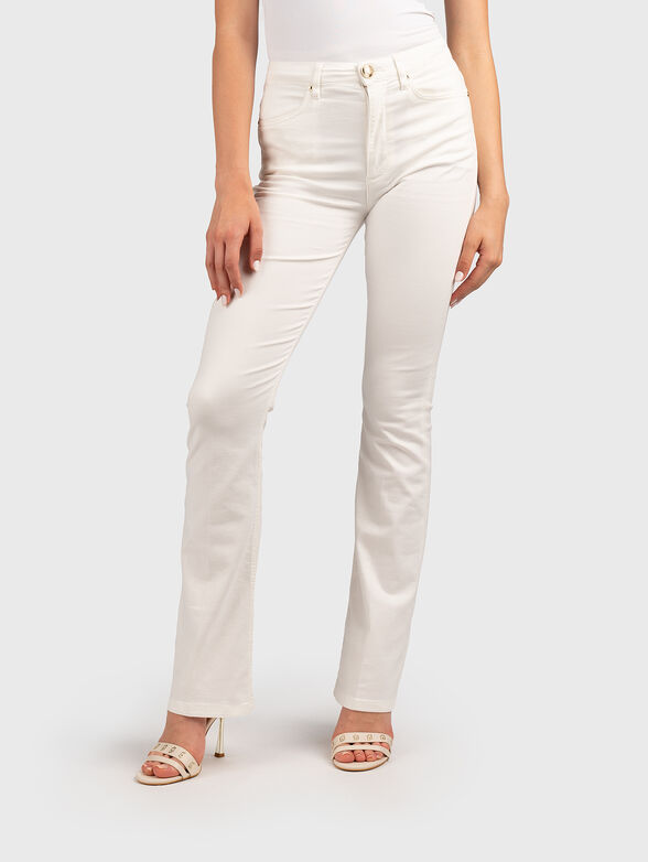 KAYLA jeans with crystal logo - 0