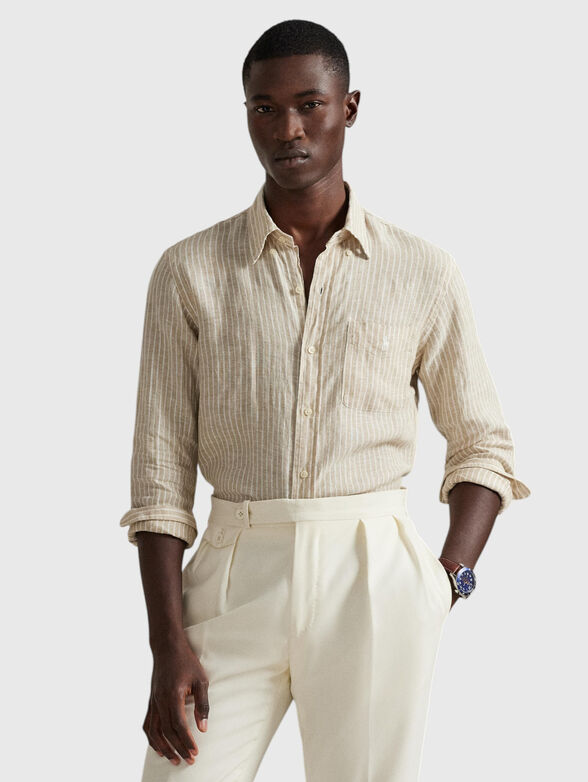 Striped linen shirt - 1