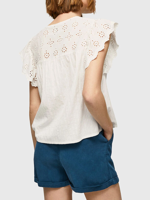 ANAISE black blouse with accent ties  - 3