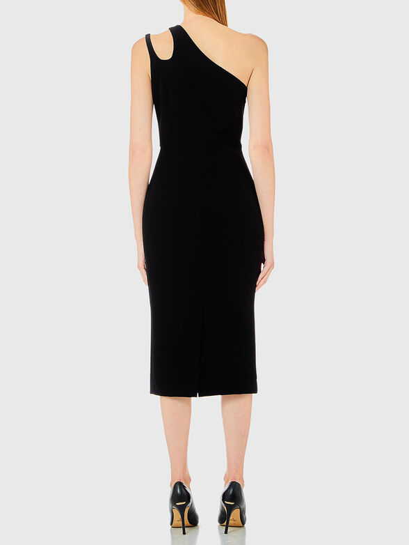 Midi dress with metal accent on the shoulder - 2