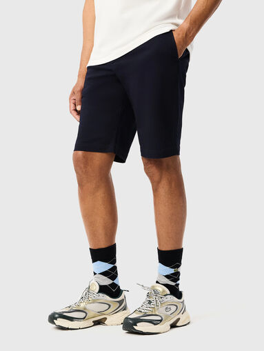 Shorts with logo embroidery in brown - 3