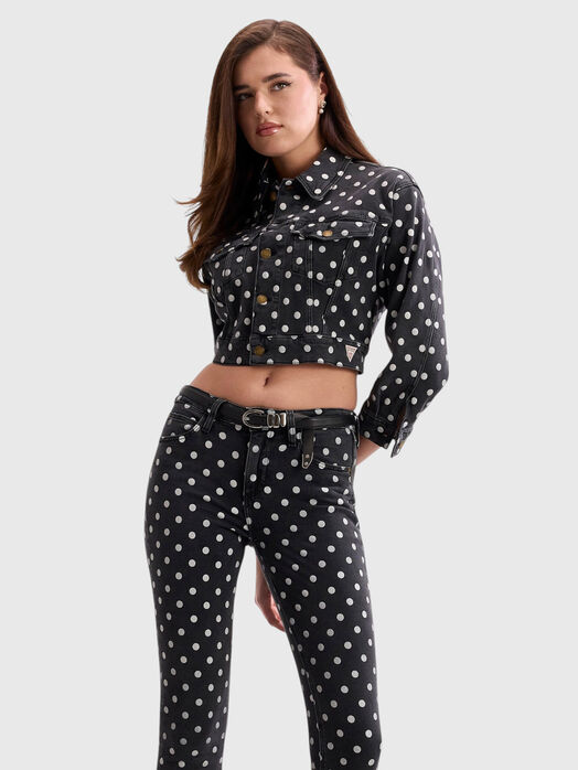 Dot cropped jacket