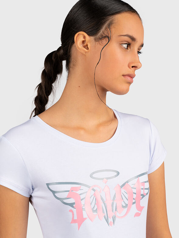 White t-shirt with prints - 3