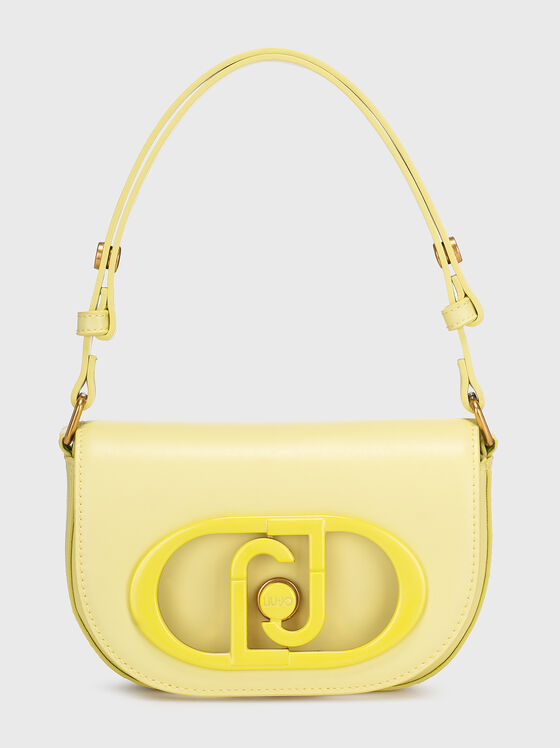 Жълта кросбоди чанта с лого  - 1