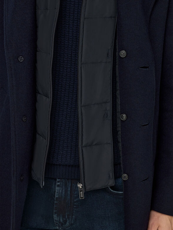 Wool blend coat with removable lining - 4