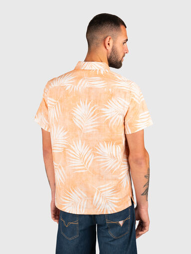 Short sleeved cotton and linen shirt - 3