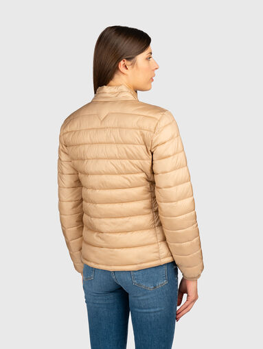 Transitional jacket with quilted effect in beige - 3