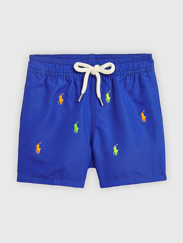 Beach shorts with logo accents - 1