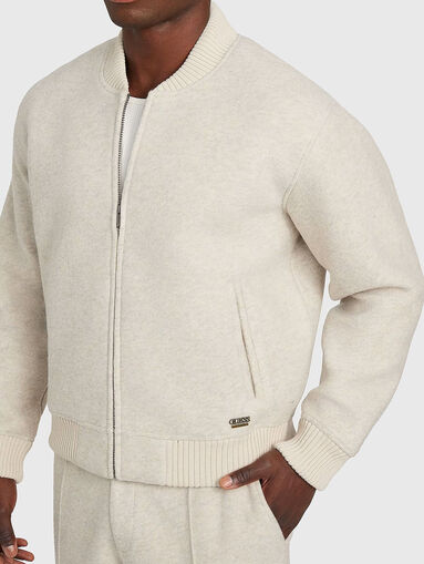 Wool blend bomber jacket - 4