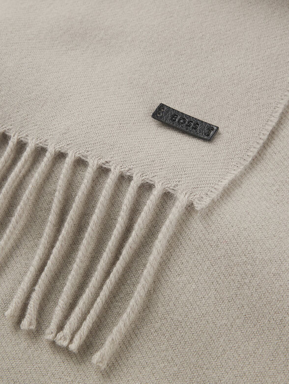 NASTER wool scarf with fringes - 2