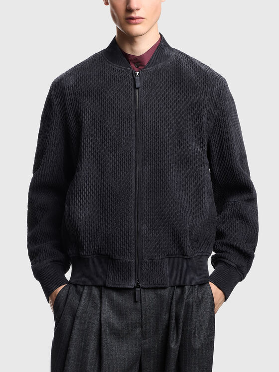 Яке от велур с релефна текстура - 1