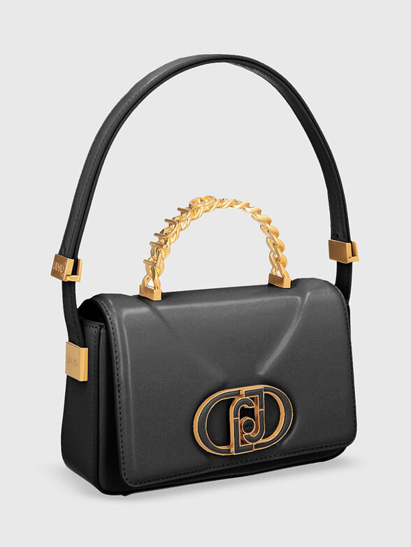 Black crossbody bag with top handle  - 1