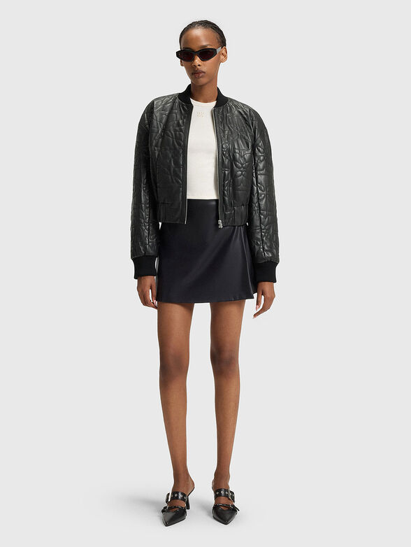 Leather bomber jacket - 2