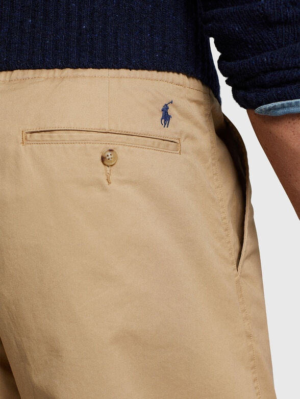 Beige trouser with logo - 3