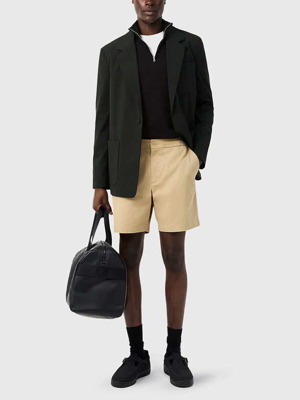 Zipped high neck cotton sweater - 2