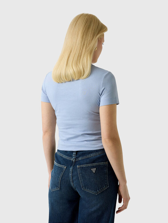 Blue T-shirt with triangular logo - 3