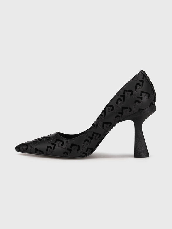 DANA 03 high-heeled shoes with monogram logo print - 4