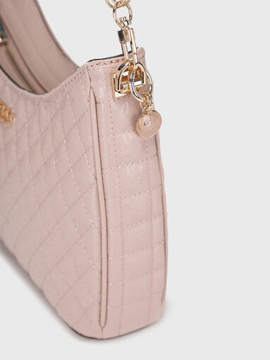YARMILLA beige hobo bag with quilted effect - 4
