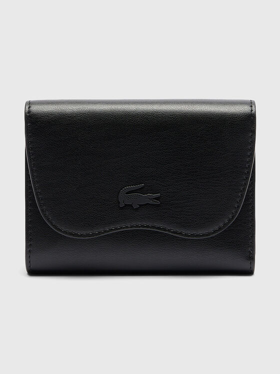 Leather wallet with logo - 1