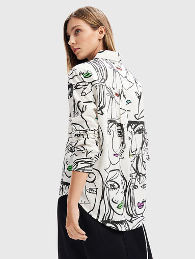 Printed cotton shirt  - 3