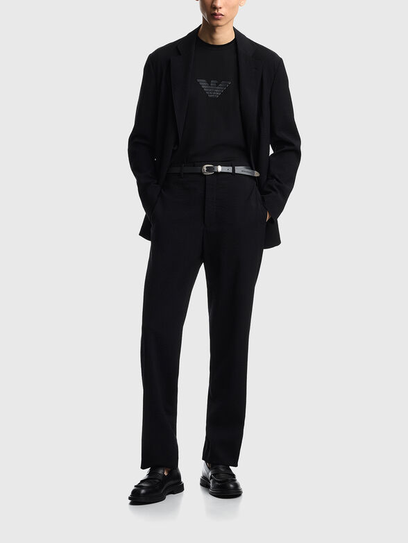 Black wool blazer - 3