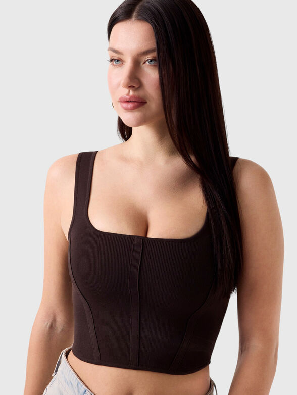 Brown knitted top - 4