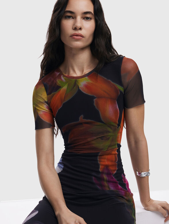 Dress with floral print - 4