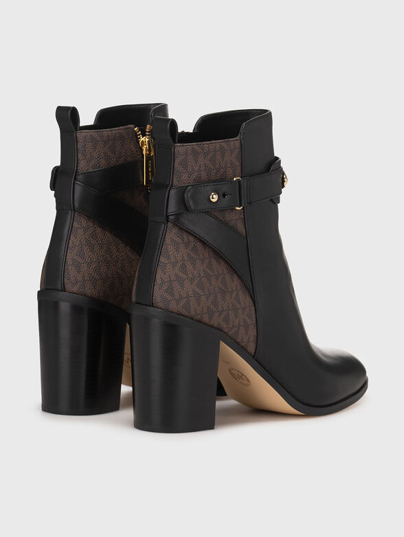 DARCY leather ankle boots with logo - 3