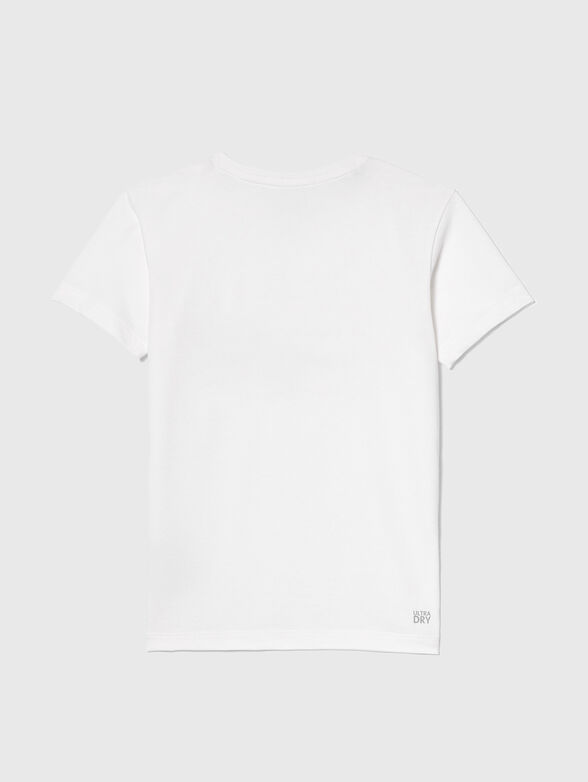 White t-shirt with contrast print - 2
