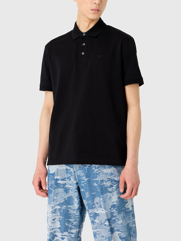 Beige cotton polo-shirt - 1