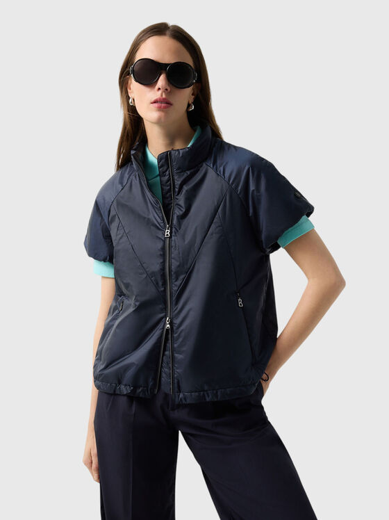 BRITANY-1 Sleeveless transition jacket in dark blue - 1