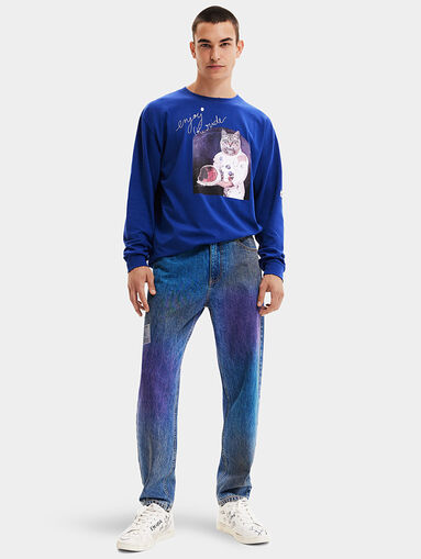 Jeans with art coloring - 5