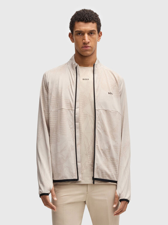 Sweatshirt with zip and print - 1