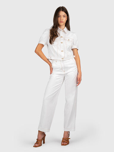 Cotton blend trousers - 5