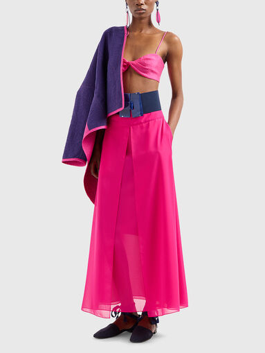 Maxi skirt in fuxia - 4