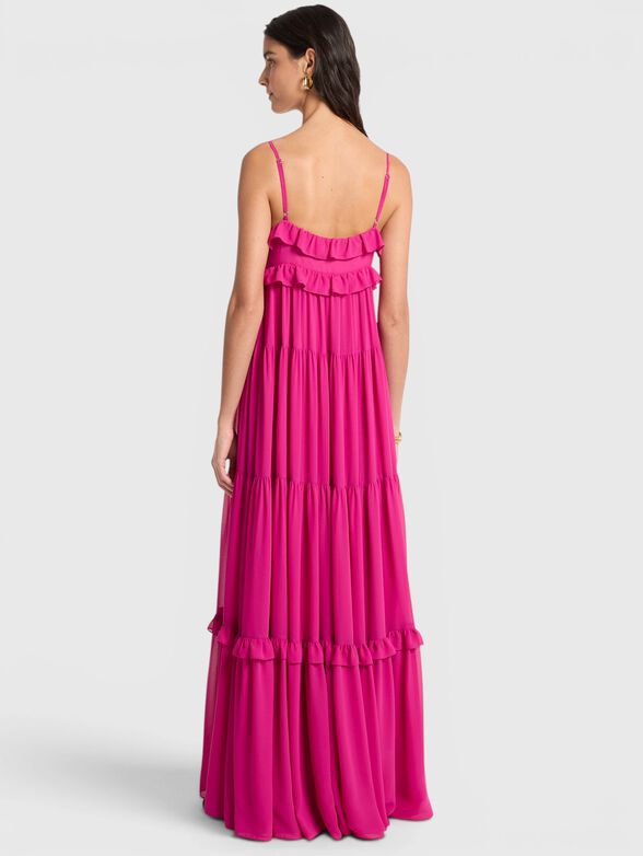 Maxi georgette dress with ruffles - 2