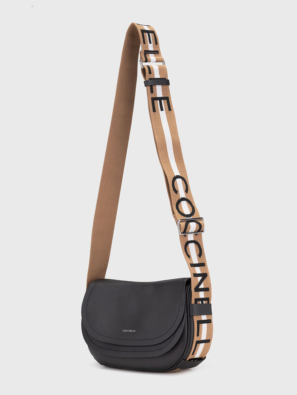 Leather crossbody bag with logo - 2