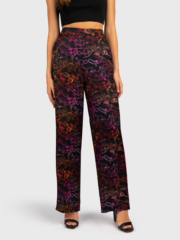 Trousers with multicolor print - 1