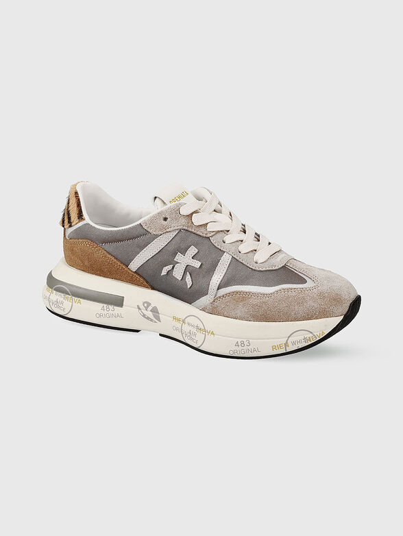 Suede and textile sports shoes - 5