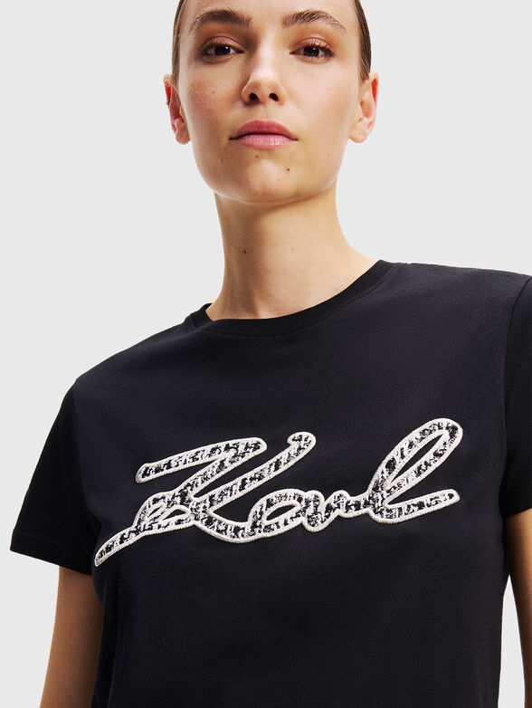 Black T-shirt with logo - 4