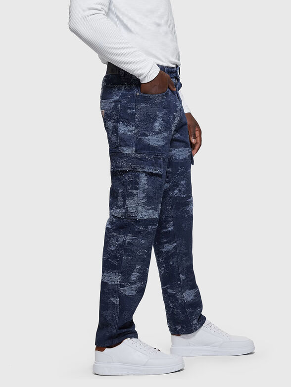 JULIANNE textured cargo jeans - 1