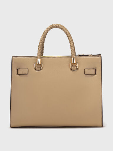 Leather bag with golden logo accent - 3
