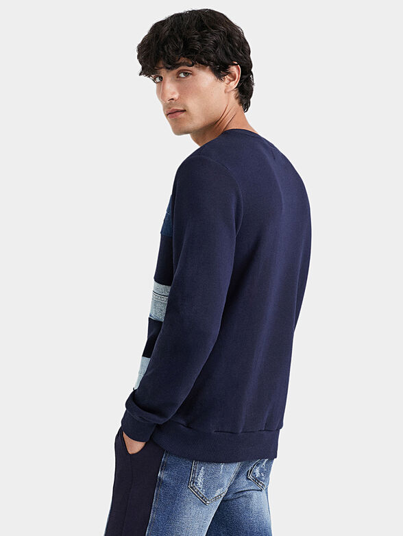 Plush sweatshirt denim patches - 3