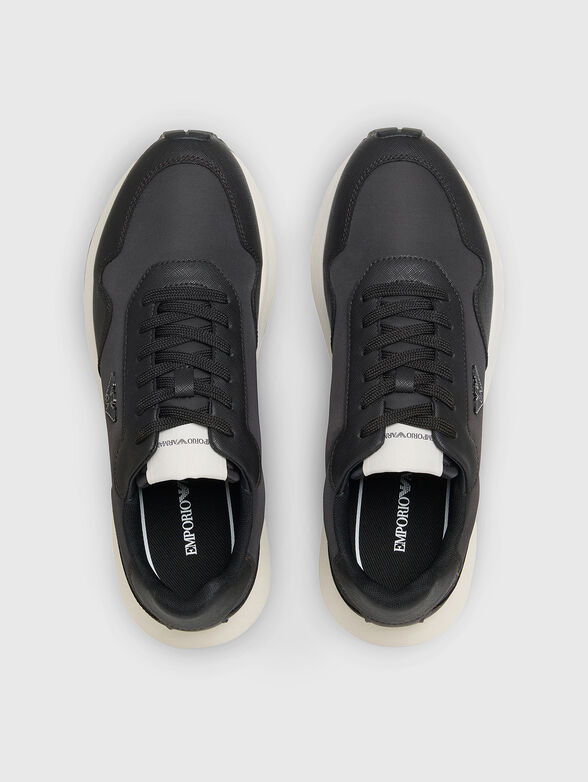 Beige sneakers with logo detail - 6