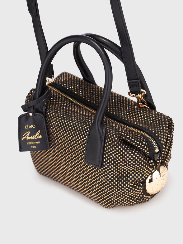 Bag with rhinestones  and long strap - 5