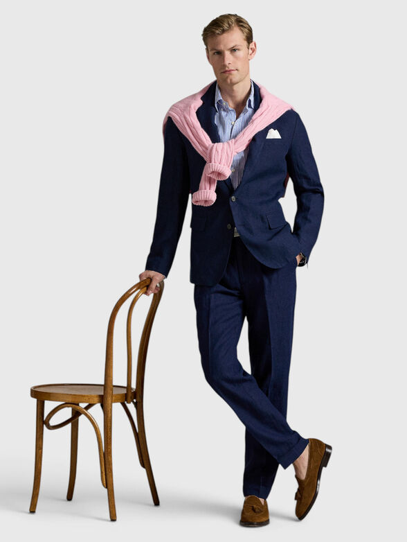 Dark blue linen jacket - 2