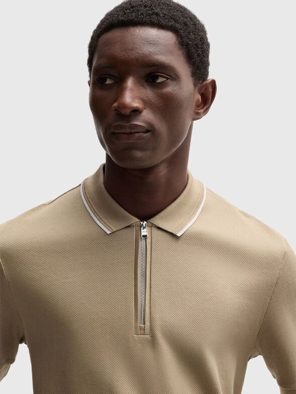 PARAS structured-cotton polo shirt with zip - 4