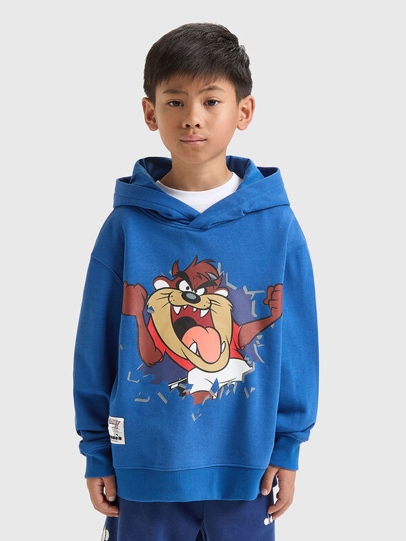 Black sweatshirt with print - 1