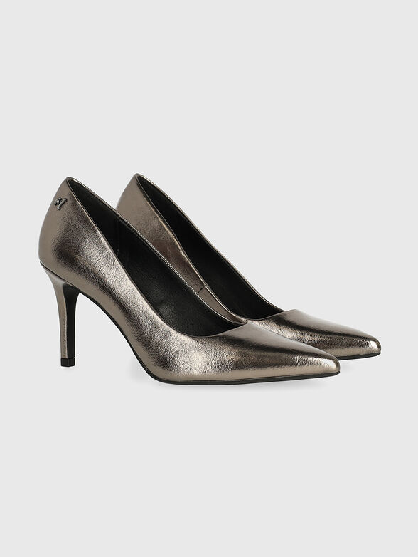 Heeled shoes in silver color - 2